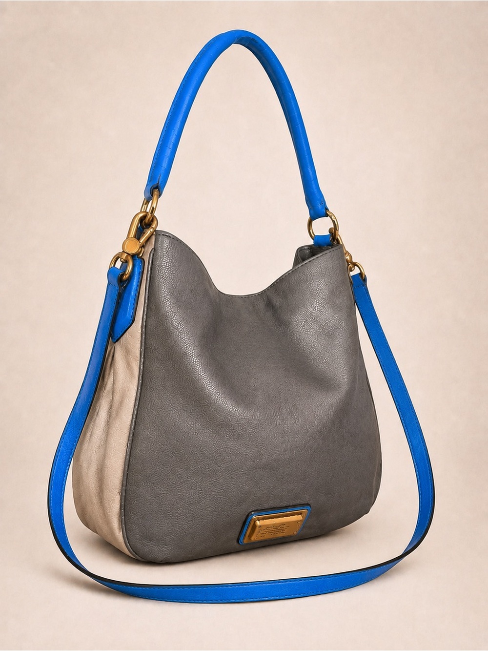 Marc by Marc Jacobs New Q Hillier Colorblock Leather Hobo Crossbody